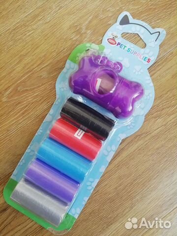 Пакеты для выгула собак с контейнером 6*15шт