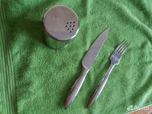 Солонка и нож с вилкой сервировочные Цептер