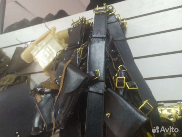 Ремень кожаный для офицера вмф с кобурой под пм +