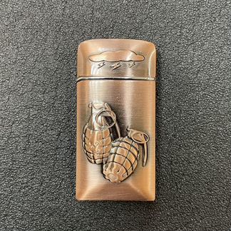 Турбо зажигалка Медная Две гранаты