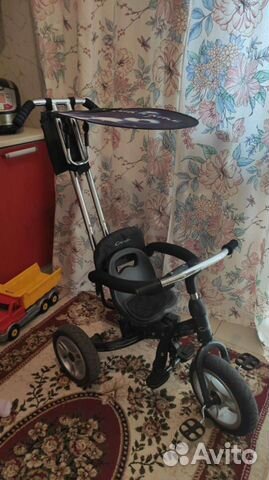 Детский трехколесный велосипед коляска