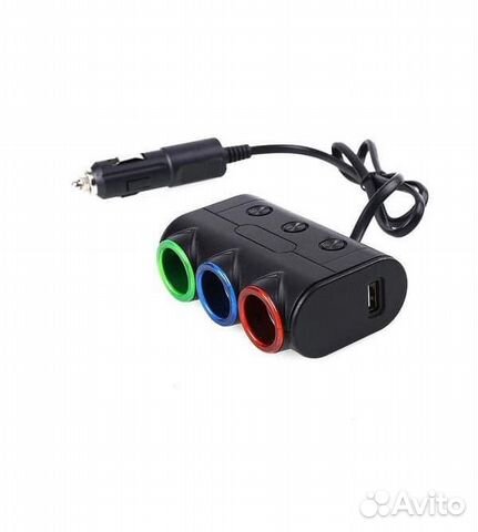 Разветвитель прикуривателя с кнопками выключения