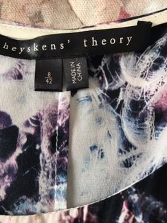 Theyskens Theory шёлковое платье кейп