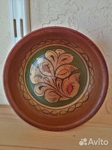 Тарелка меленькая деревянная советская