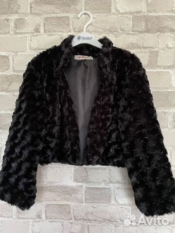 Накидка на плечи/болеро черная, размер 40-42