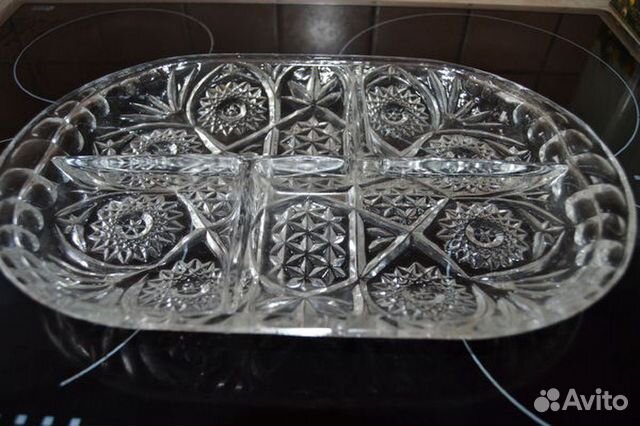 Поднос хрустальный СССР