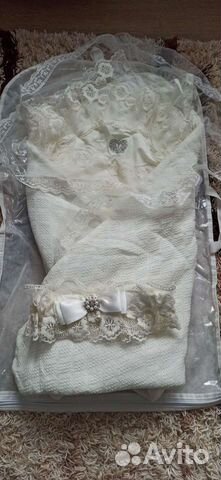 Конверт вязаный на выписку