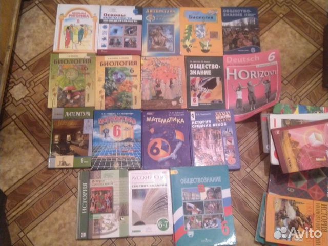 Учебники для 6 класса и раб тетради