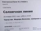 Билеты в театр им. Ф. Волкова 29.01.2022 на 