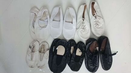 Танцевальная и гимнастическая обувь кожаная разных