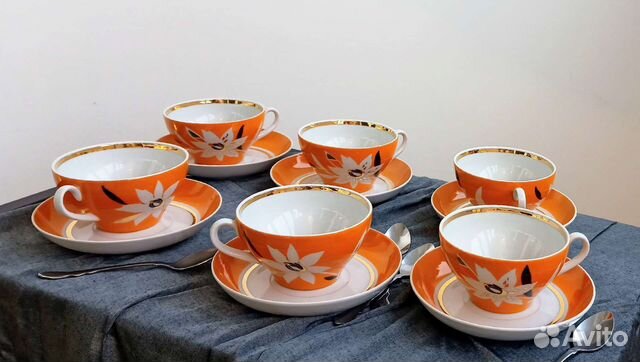 Чайные пары, фарфор Дулёво сервиз 