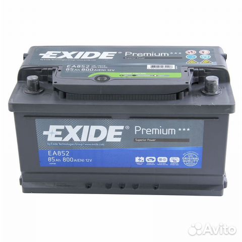 Аккумулятор Exide Premium 85Ач обрат. поляр. EA852