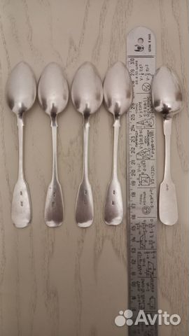 Серебряные ложки, щипцы для сахара. Таллин