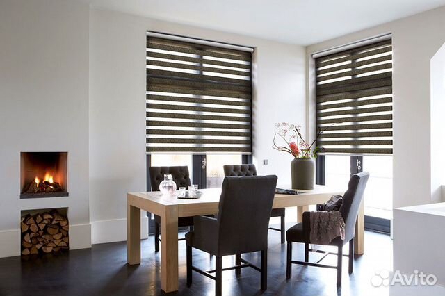 Жалюзи рулонные шторы Зебра (День-Ночь)