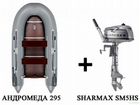 Комплект Лодка Андромеда 295+мотор sharmax SM5HS объявление продам