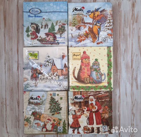 Салфетки новогодние бумажные для декупажа