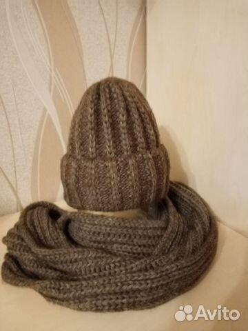 Шапка и снуд для девочки зима