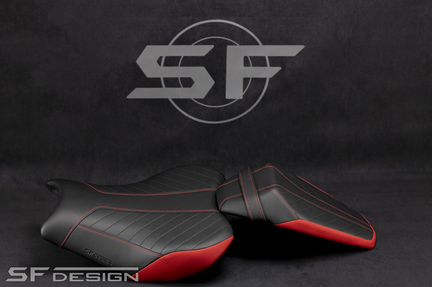 Сиденье для Kawasaki Z900 Red Lines Black Roads