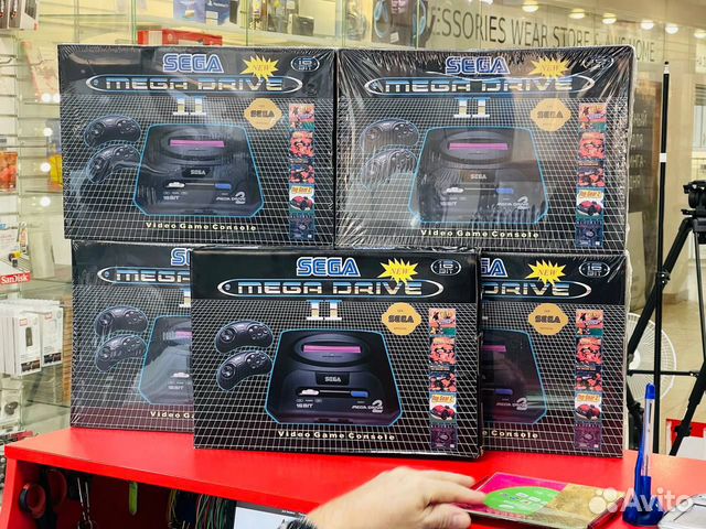 Игровая приставка Sega 16 Bit, Av-Out, 2 джойстика