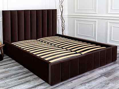 Кровать 140х200 шоколад велюр Богема