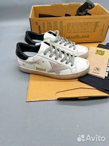 Кеды golden goose женские с черной пяткой