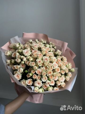 Цветы, кустовые розы, пионовидные, букет роз