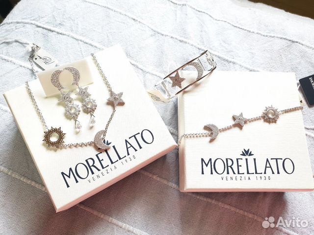 Колье и сережки серебро Morellato новые