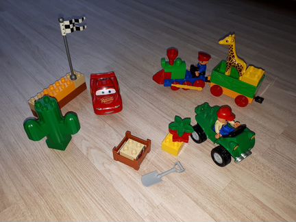 Lego duplo фермер,поезд,молния маквин