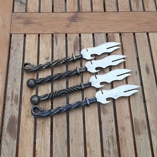 Нож-вилка (кованная ручка)