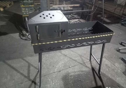 Мангал с печкой под казан