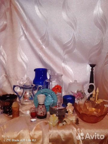 Стакан, графин, чайник, ваза, статуэтка