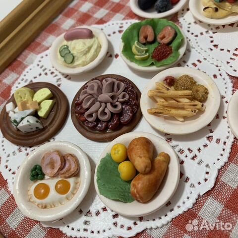 Набор для кукол из полимерной глины из 16 блюд