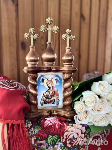 Икона в резном окладе ручная работа