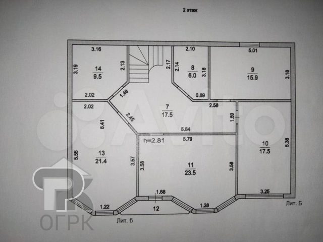 Коттедж 226 м² на участке 6 сот.