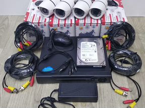 Готовый комплект видеонаблюдения на 4 камеры 2мП