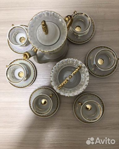 Кофейный сервиз,набор тарелок с блюдом чашка 0,5 л