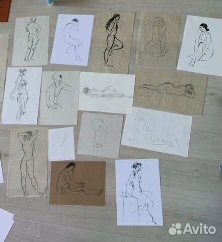 Наброски обнаженной натуры а3