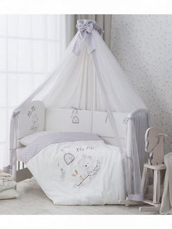 Комплект в кроватку Perina Pio-Pio молочный