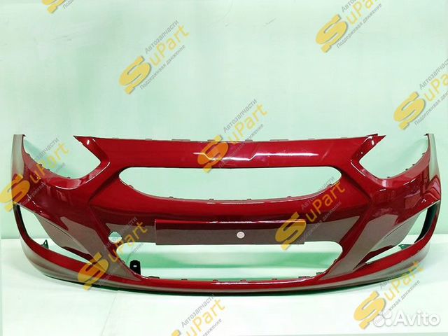Бампер Hyundai Solaris (010-2014 передний красный