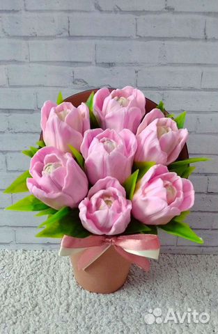 Букет тюльпанов из мыла