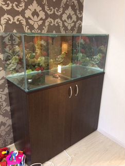 Аквариум с тумбой новый