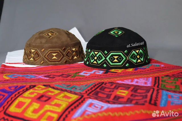 Тюбетейка башкирская из замши сувенир