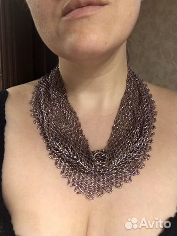 Ожерелье-колье из бисера ручной работы