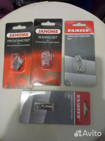 Лапки для бшм Family и Janome с горизонтальным чел
