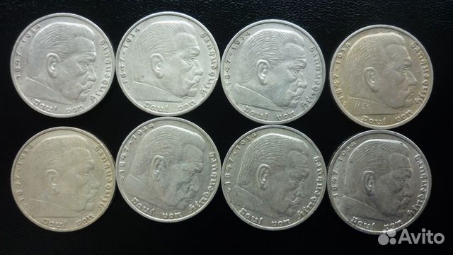 5 марок Гинденбург 1935 1936