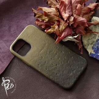 Чехол для телефона iPhone (Айфон) 11. Кожа страус