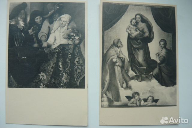 Открытки картин Дрезденской галереи, 1958 г