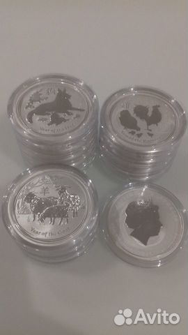 Лунар 2 0,5 oz, 1 oz Коза Собака Петух Лошадь