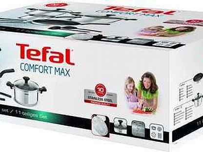 Tefal comfort max 20 см c9734474. Набор посуды (нержавейка) Tefal Comfort Max Set 11шт. (C973sb34). Tefal Comfort Max Set. Tefal Comfort Max 6шт. Tefal Comfort Max 4 предмета (c973s474).