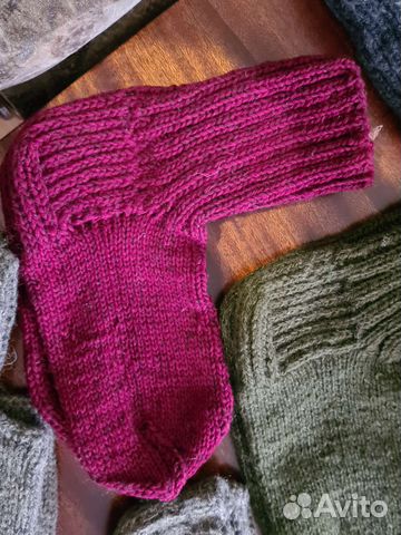 Носки и следки ручной вязки шерстяные